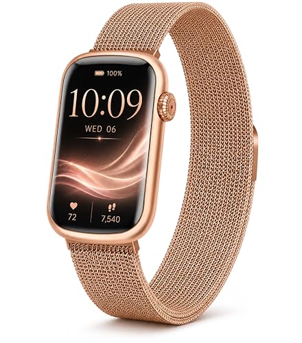 MorePro Milanese Gold Fitness Tracker with Heart Rate & Activity Monitoring