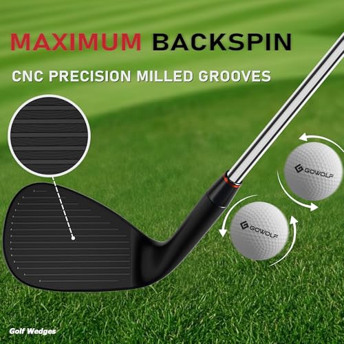 Black 3-Piece Golf Wedge Set 52/56/60 Degrees Forged Spin Control for Men