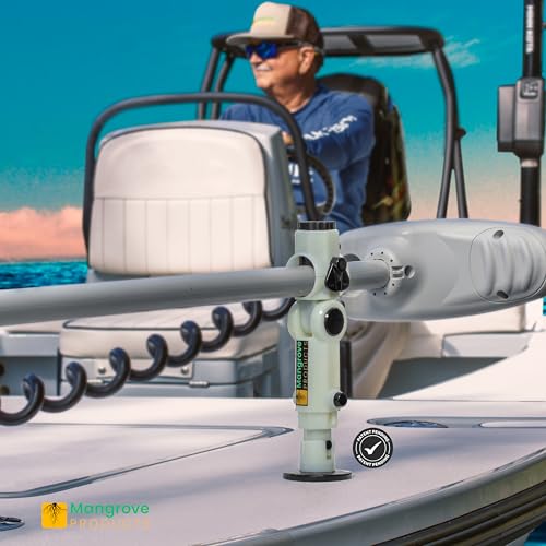 Gen3 Adjustable Trolling Motor Stabilizer with Shock Absorber - White/Black/Glow in the Dark