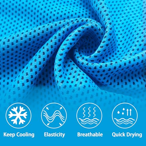 Multicolor 30-Pack Cooling Towels for Neck & Face - Microfiber Sports Ice Towels