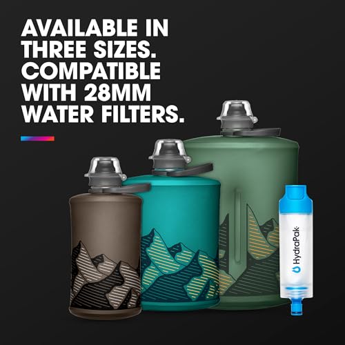 HydraPak 32oz/1L Collapsible Water Bottle with Redwood Variation