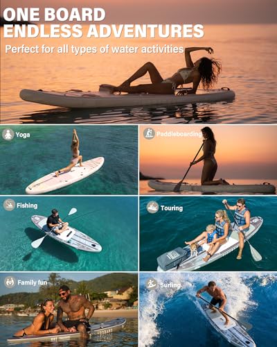 Inflatable Stand Up Paddle Board 11' Green with Kayak & SUP Accessories