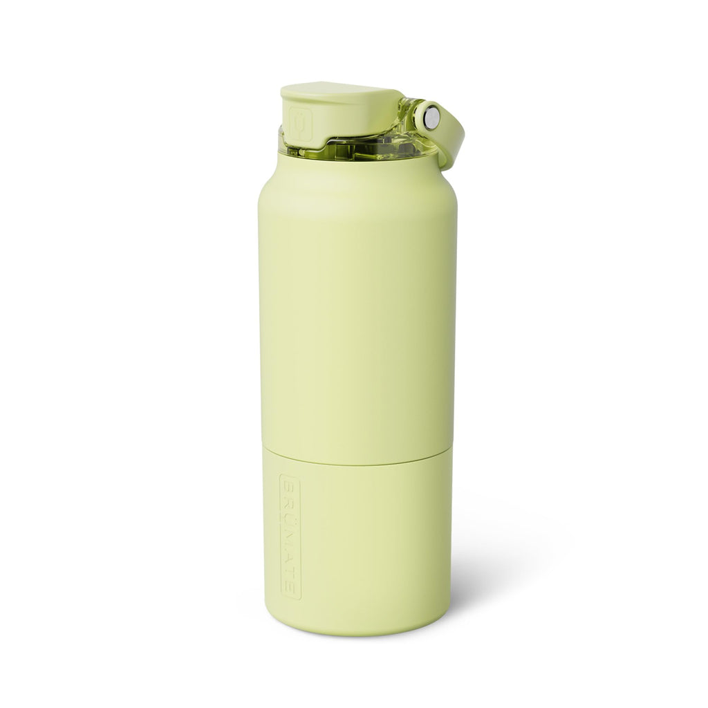 BrüMate Rise 35oz Water Bottle With 100% Leakproof Covered Silicone Straw | Insulated Stainless Steel Water Bottle With Removable Straw | Fast Flow | Soft Sip Silicone Spout | BPA-Free (Prickly Pear)