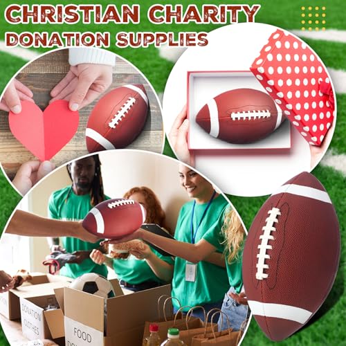 Official Size 9 Youth Football Set with Pump - 12 Bulk Footballs for Kids and Teens