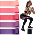 Skiennix Exercise Resistance Loop Bands - Set of 5 with Instruction Guide & Carry Bag