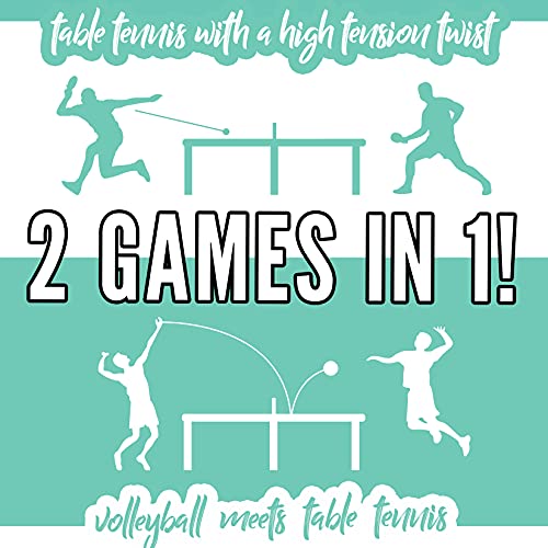 Franklin Sports Spyder Pong Set - 2-in-1 Indoor/Outdoor Table Tennis & Volleyball