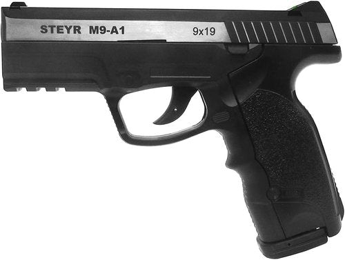 ASG Steyr M9-A1 .177 Caliber Steel BB Gun - Non-Blowback Air Pistol in Silver/Black