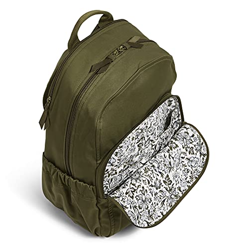 Vera Bradley Women's Cotton Campus Backpack - Climbing Ivy Green, One Size