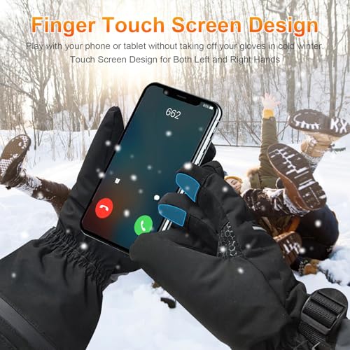 Large Rechargeable Heated Gloves for Men & Women Waterproof Winter Hand Warmers