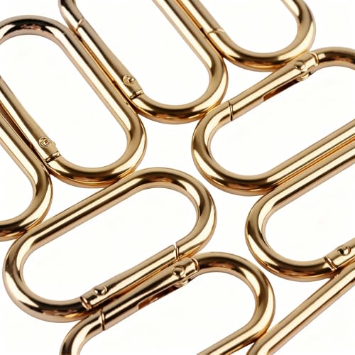 27 Gold Oval Spring Carabiner Keychain Clips for Bags & Crafts