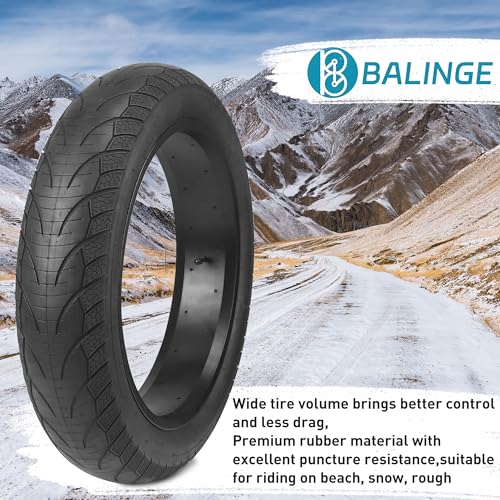 BALINGE 20x4 Fat Tire for E-Bike & Mountain Snow Bikes - Heavy Duty, Wear-Resistant, Includes Tube