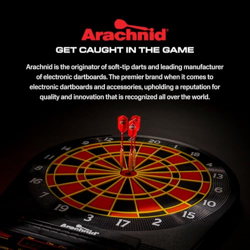 Arachnid Titanium 5400 Dartboard Cabinet - 13.5” Electronic Dart Game with 38 Games & LED Scoring
