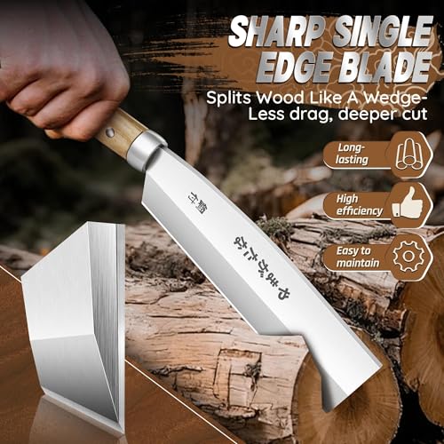 7.48 Inch Japanese Nata Knife - 3-in-1 Fixed Blade Outdoor Machete
