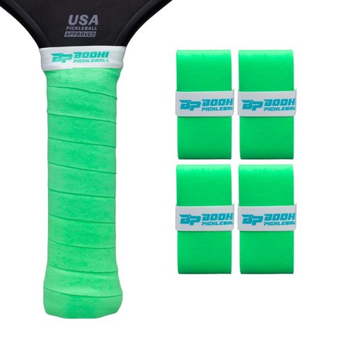 Bodhi Performance DRYtack Premium Pickleball Overgrips - #1 Pickleball Overgrips Trusted by TOP pros - Semi-Dry & Absorbent, Superior Comfort, Long Lasting, Responsive Feel (Neon Green, 4-Pack)