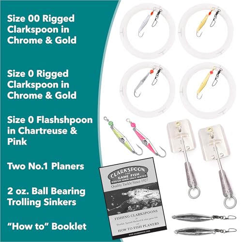 Clarkspoon Ready-to-Fish Trolling Kit for Coastal Saltwater Fishing