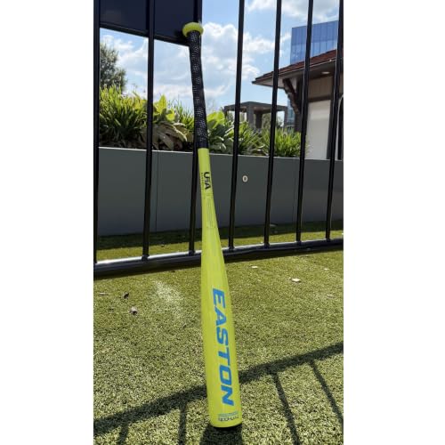 Easton Typhoon -12 Youth Aluminum Baseball Bat 27 Inch Blue/Yellow, USA Certified