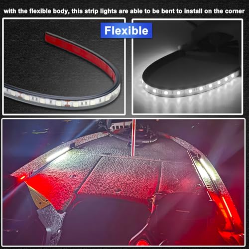 2Pcs White LED Boat Navigation Lights Waterproof Deck Interior Lighting