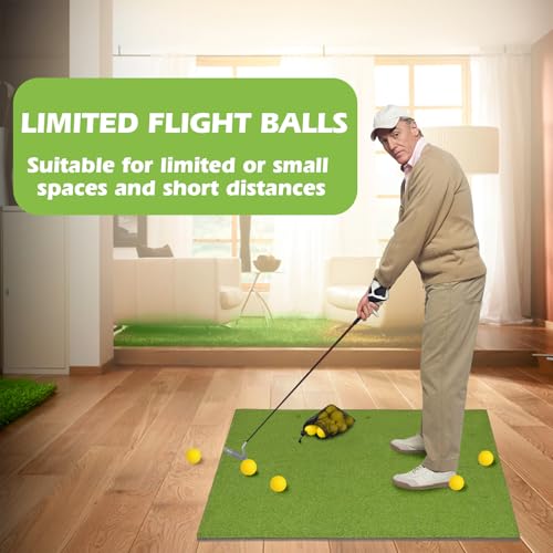 Yellow Foam Practice Golf Balls Set - Backyard Indoor Outdoor Training 35pcs