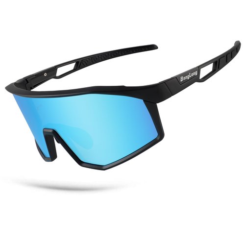 BangLong Sports Sunglasses for Men Women - UV400 Protection Baseball Sun Glasses TR90 for Running Cycling Baseball Fishing, blue