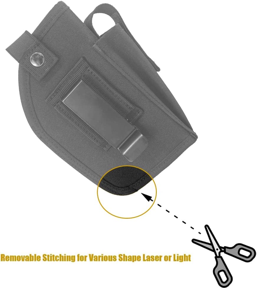 Skiennix Concealed Carry Gun Holster - IWB/OWB for Handgun with Laser Light | Ambidextrous Design