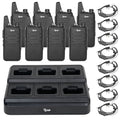 Walkie Talkies for Adults 8-Pack with 6-Way Multi-Charger Long Range Two-Way Radios