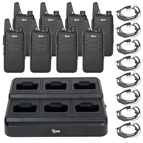 Walkie Talkies for Adults 8-Pack with 6-Way Multi-Charger Long Range Two-Way Radios