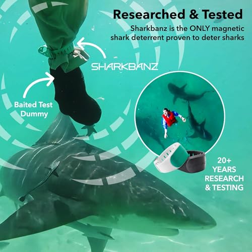 SHARKBANZ Magnetic Shark Deterrent Band for Swimming & Surfing - Slate/Black