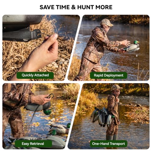 GearOZ 6oz Duck Decoy Weights Anchors Tangle-Free Texas Rig 48 Inch
