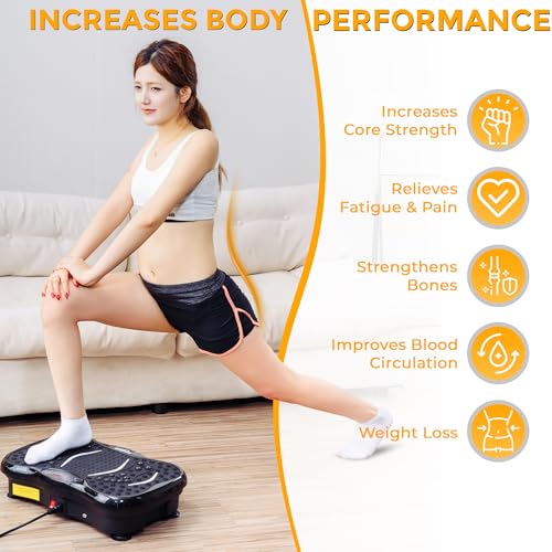 GymAora Whole Body Vibration Exercise Machine 330LBS Capacity, 120 Speed Levels
