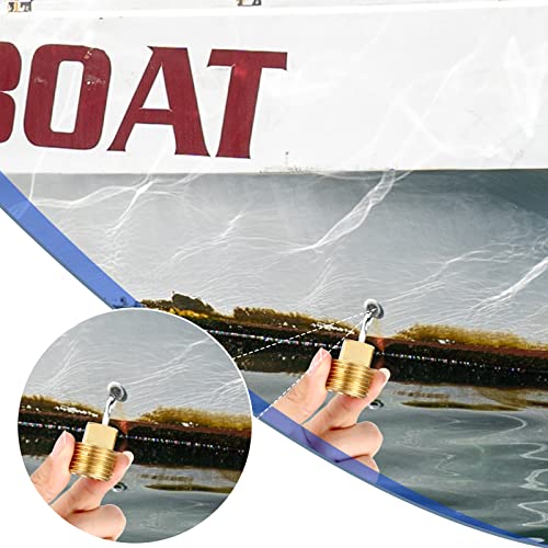 6 Pack 1/2 Inch Brass Boat Drain Plugs - Waterproof and Corrosion Resistant