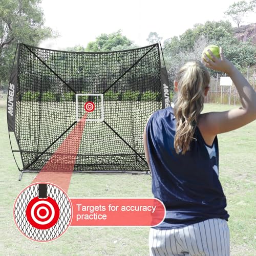 Black 6x6 Baseball Softball Practice Net with Tee, Dummy & Carry Bag