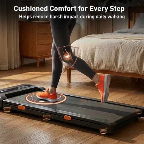 Cybergoing T10 Walking Pad Treadmill Black - Under Desk Compact Treadmill with Incline