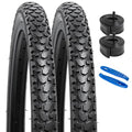 2 Pack Mountain Bike Tires 20x1.75 Off-Road Bicycle Tire Set with Tubes