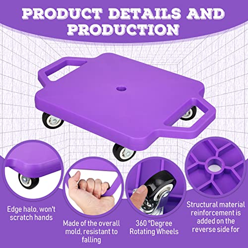 Kids Scooter Board Set 4 Pieces with Handles & Wheels - Multi Colors, 11.22 Inch