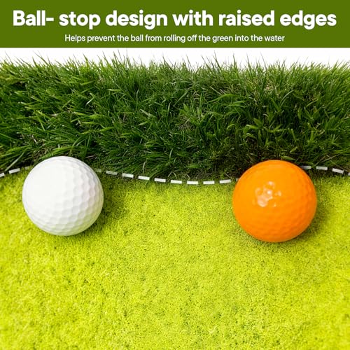 AILE Floating Golf Green for Pool - Practice Putting Mat with Ball Retriever & Accessories