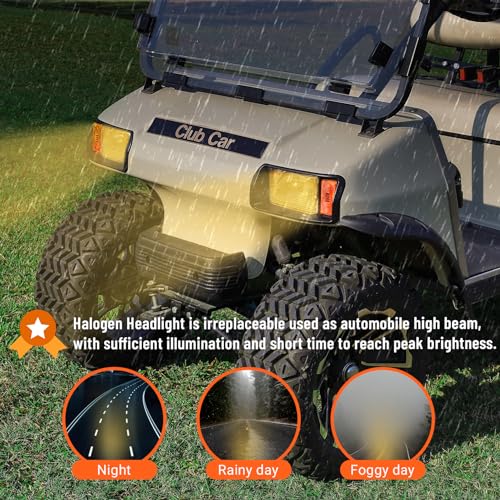 Golf Cart Headlights Halogen Factory Style for Club Car DS 1993-Up Replacement OEM