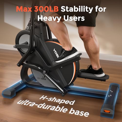 Black YOSUDA Elliptical Machine with 12° Incline - Compact Cardio Trainer