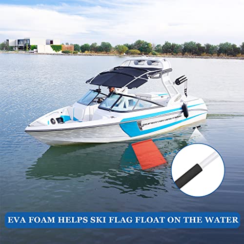 Water Ski Flag 48 Inch Safety Boat Flag for Watersports & Wakeboarding