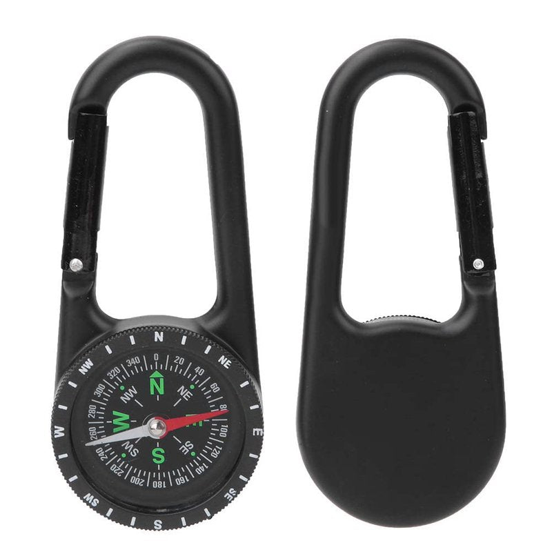 Carabiner Clip On Compass Hiking,Mini Compass,DC40T Zinc Alloy Portable Carabiner Compass with Graduated Ring Outdoor Hiking Camping Navigation Tools