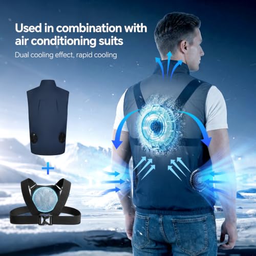 Cooling Vest with 24in² Cooling Plate - Rechargeable Outdoor Work & Sports Vest