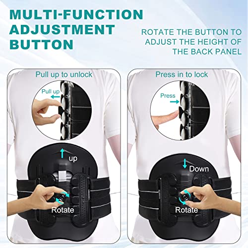 Adjustable Lumbar Back Brace with 3D Pad Support for Sciatica & Herniated Discs - One Size Heavy