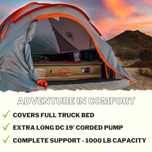 Truck Bed Air Mattress - Full Size 6' - 6.5' for Short Beds, Puncture-Resistant, Inflatable Support