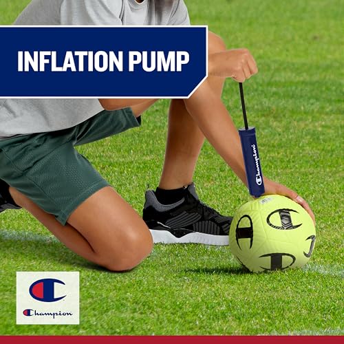 Pink & Black Champion Ball Pump with Pressure Gauge & Needles - Sports & Yoga Balls