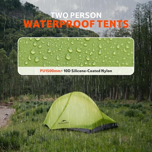 Naturehike 2 Person Ultralight Backpacking Tent - Waterproof, Quick Setup