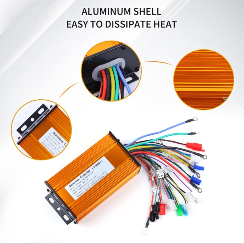 High-Power 48V/64V/72V Brushless Motor Controller 1000W-1500W for Electric Bikes