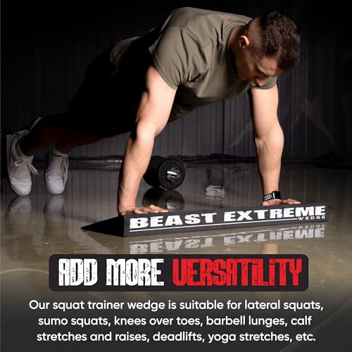 Vibevo2 Beast Extreme Wedge Block - Heavy-Duty Calf & Heel Stretching Board for Weightlifting & Therapy