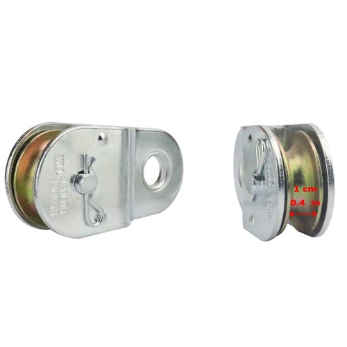 Nxtop Zinc Plated Fixed Single Pulley Fixed Eye Steel Pulley 1-1/2" (2 Pack)