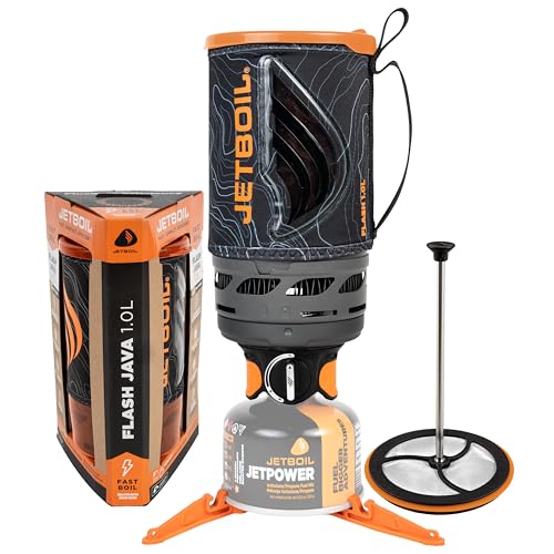 Jetboil Flash Java 1.0L Backpacking Stove & French Coffee Press - Topo Edition