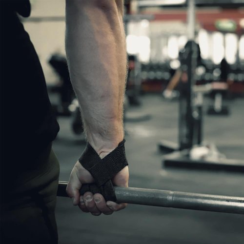Astra Fitness Lifting Straps for Weightlifting, Bodybuilding, Powerlifting, Strength Training, & Deadlifts - Padded Neoprene with 18 inch Cotton (Lifting Strap,Black)