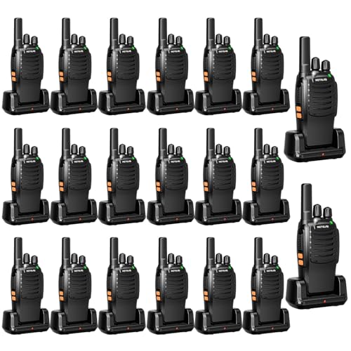 2 Pack Rechargeable Walkie Talkies with VOX Flashlight Emergency Alarm - Type C Charging
